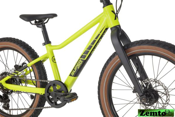 MTB Mountainbike 20 Zoll, Xplore, 7 Gang, Scheibenbremsen, grün-gelb